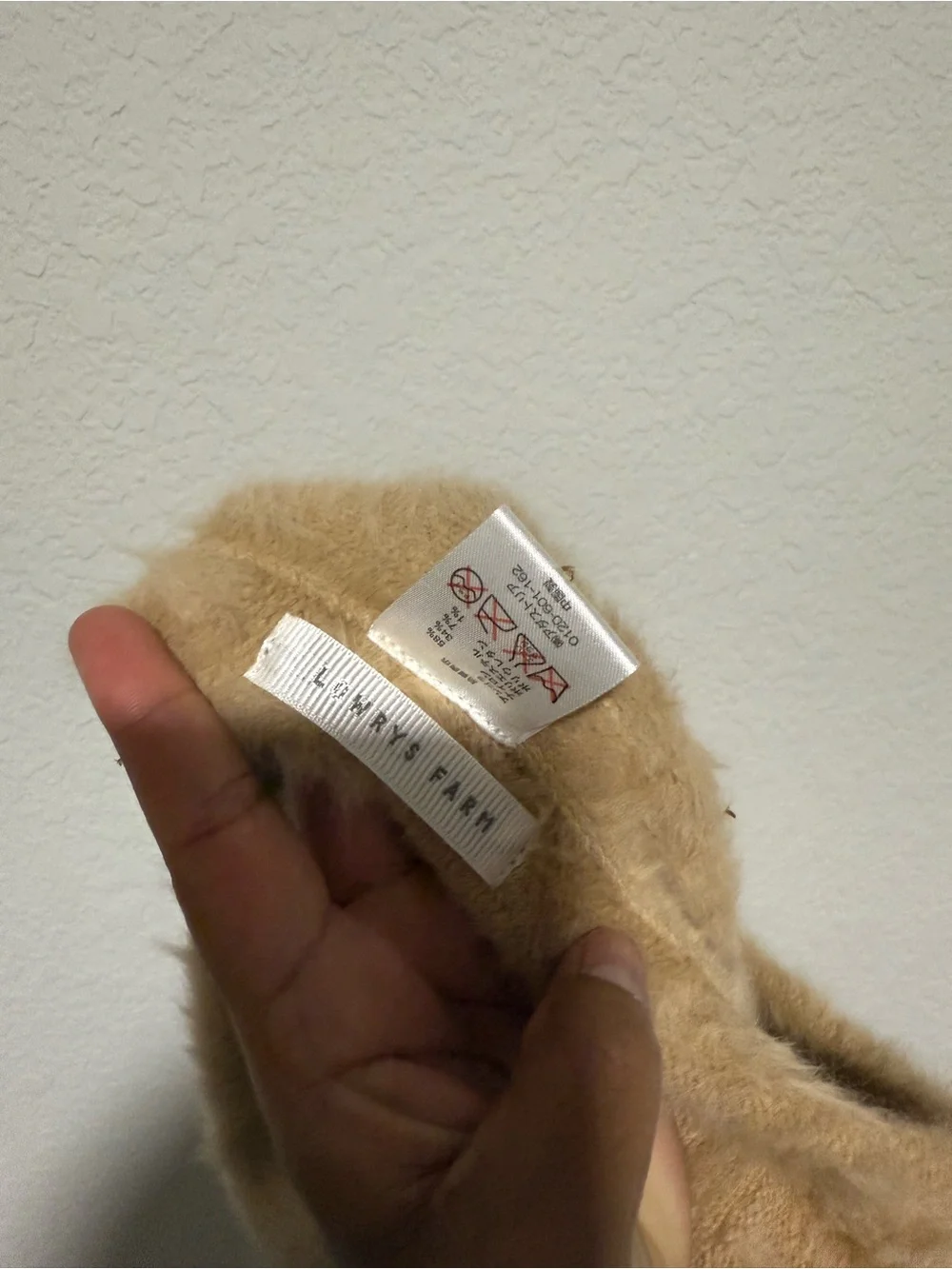 Plush Faux Fur Winter Hat in Beige